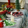 thumbnail image 4 of Sm:)e Snowflakes Winter Christmas Buffalo Plaid Cloth Napkins 6-Pack 18 x 18 Inch, 4 of 7
