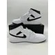 thumbnail image 2 of A i r-Jor-dan 1 Mid Men's Size 13 White Black leather nby Athletic Shoes DQ8426 132, 2 of 6