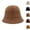 18# Khaki, variant on Women's Crochet Bucket Hat Fashion Outdoor Beach Fisherman Hats Soild Color Floppy Beach Beanies Cap Travel Hiking Yellow One Size
