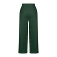 thumbnail image 7 of Sweatpants with Pockets for Women Plus Size Women Solid Color Casual Straight Leg Wide Leg Drawstring Pocket Sweatpants Long Pants Army Green L, 7 of 7
