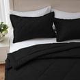 thumbnail image 4 of D.N.G. BEDDINGS 1 Piece Luxury Diamond Pattern Comforter, Premium Super Soft, 800 Thread Count, 100% Egyptian Cotton, Twin/Twin XL Size, Solid Black Color, 4 of 8