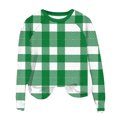 thumbnail image 6 of NTACZA Plus Size Tops Women Plaid Crewneck Green Sweatshirts Loose Soft Long Sleeve Shirts Blouses for Women Casual L, 6 of 7