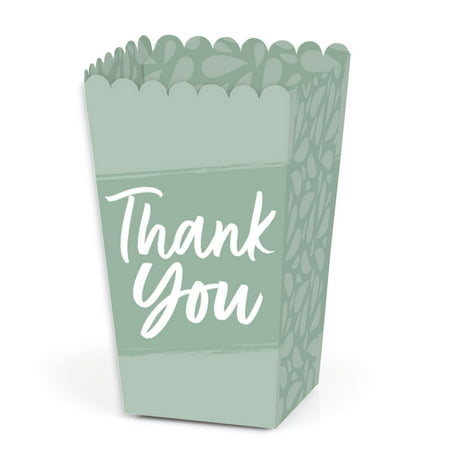 

Big Dot of Happiness Sage Green Elegantly Simple - Guest Party Favor Popcorn Treat Boxes - Set of 12