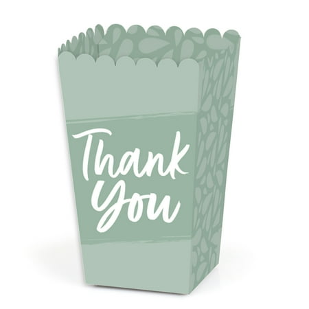 

Big Dot of Happiness Sage Green Elegantly Simple - Guest Party Favor Popcorn Treat Boxes - Set of 12