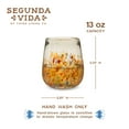 thumbnail image 4 of Segunda Vida Artistico Recycled Wine Glasses, Home Bar Gifts, 13oz Set of 2, 4 of 12