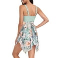 thumbnail image 3 of Womens Swimsuits Pimelu Bathing Suit for Women Swimdrss Two Piece Swimsuit Womens Fashion Floral Print High Waist Swim Dress with Padded Ladies Girls Beach Modest Swimwear with Boyshorts, 3 of 3