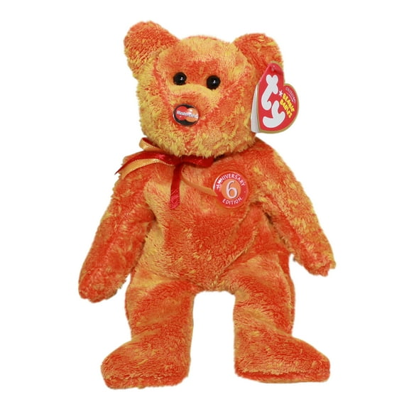 Ty Beanie Baby: M.C. Anniversary 6th Edition the Bear | Stuffed Animal | MWMT's
