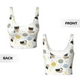 thumbnail image 5 of Fotbe Cute Cat Pattern Womens' Sports Bra Longline Wirefree Padded with Medium Support Sports Moisture-Wicking Workou Vest,Tank Top-XX-Large, 5 of 7