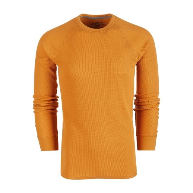 American Rag Mens Long-Sleeve Thermal Basic T-Shirt medorange S