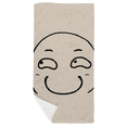 thumbnail image 1 of Strabismus Srk Black Happy Pattern Bath Towel Soft Washcloth Facecloth 35x70cm, 1 of 3