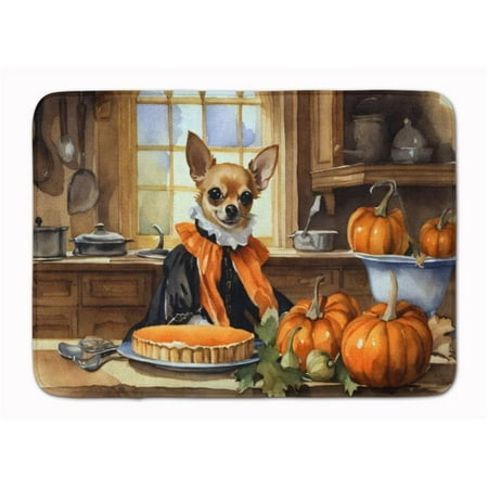 

19 x 27 in. Unisex Chihuahua Fall Kitchen Pumpkins Memory Foam Kitchen Mat