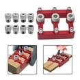 thumbnail image 6 of Dowelling Jig Wood Dowel Jig for Straight Holes Adjustable Self Centering Dowelling Jig for Drawers Craft Construction Cabinets Woodworking 11 drill bushing, 6 of 9