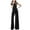 Black, variant on XWSHYW Womens Pants Fashion Sleeveless Solid Color Romper Leisure Loose Fit Comfort Waist Long Jumpsuits