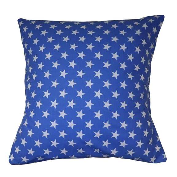 Cotton Stars Print Decorative Throw Pillow/Sham Cushion Cover Blue