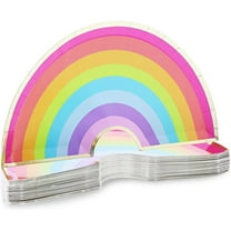 Unicorn Party Supplies, Rainbow Plates (10 x 5.5 In, 48-Pack)