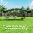 thumbnail image 2 of TIME RAY 20x20 Ft Carport, Heavy Duty Metal Car Port, All-Weather Protection, Easy Assembly for Cars, Trucks, Boats, Tractors, and Outdoor Storage, 2 of 7