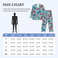 thumbnail image 2 of Mens Pajamas Set, cartoon dumbbell Button Down Long Sleeve Loungewear Sleepwear Pjs sets for Men, 2 of 5