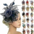 thumbnail image 1 of Tocado de plumas para el pelo, diadema de Alicia, Clip para mujer, boda, carreras reales de Ascot, 1 of 2