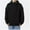 Black, variant on Men's 100% Cotton Mock Neck Half Turtleneck Solid Color Hoodie Long Sleeve Soft Warm Casual Everyday Basic Pullover Hooded Sweatshirt Top