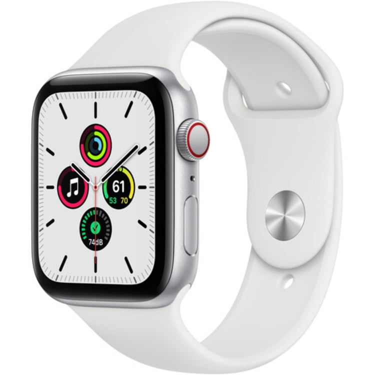 Restored Apple Watch SE (GPS+Cellular, 40mm) - Silver Aluminum Case - Sport Band (Refurbished)