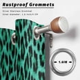 thumbnail image 6 of 1 Panel Outdoor Curtains for Patio Waterproof 54"x108" Green Leopard Print Weatherproof Privacy Outsides Curtains, Farmhouse Abstract Animal Patterned Grommet Thermal Drapes for Cabana Porch Pergola, 6 of 8