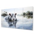 thumbnail image 2 of Designart "Serene African Hippos II" Animals Wall Art Prints Set, 2 of 5