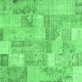 thumbnail image 1 of Ahgly Company Indoor Square Patchwork Emerald Green Transitional Area Rugs, 3' Square, 1 of 4