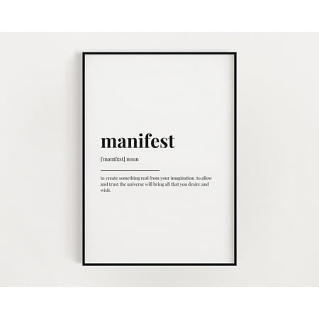 Manifest Definition Print, Wall Art Print, Manifest Print, Definition Print, Quote Print Home Decor #3096, Unframed Poster Size 8x12