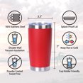 thumbnail image 2 of Muka 20 oz Stainless Steel Tumbler, Vacuum Insulated Travel Mug with Lid, Powder Coated-White, 2 of 9