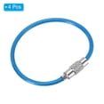 thumbnail image 3 of 4.3 Inch Wire Keychain Cable Stainless Steel Key Ring Loop, Sky Blue 4 Pack, 3 of 6