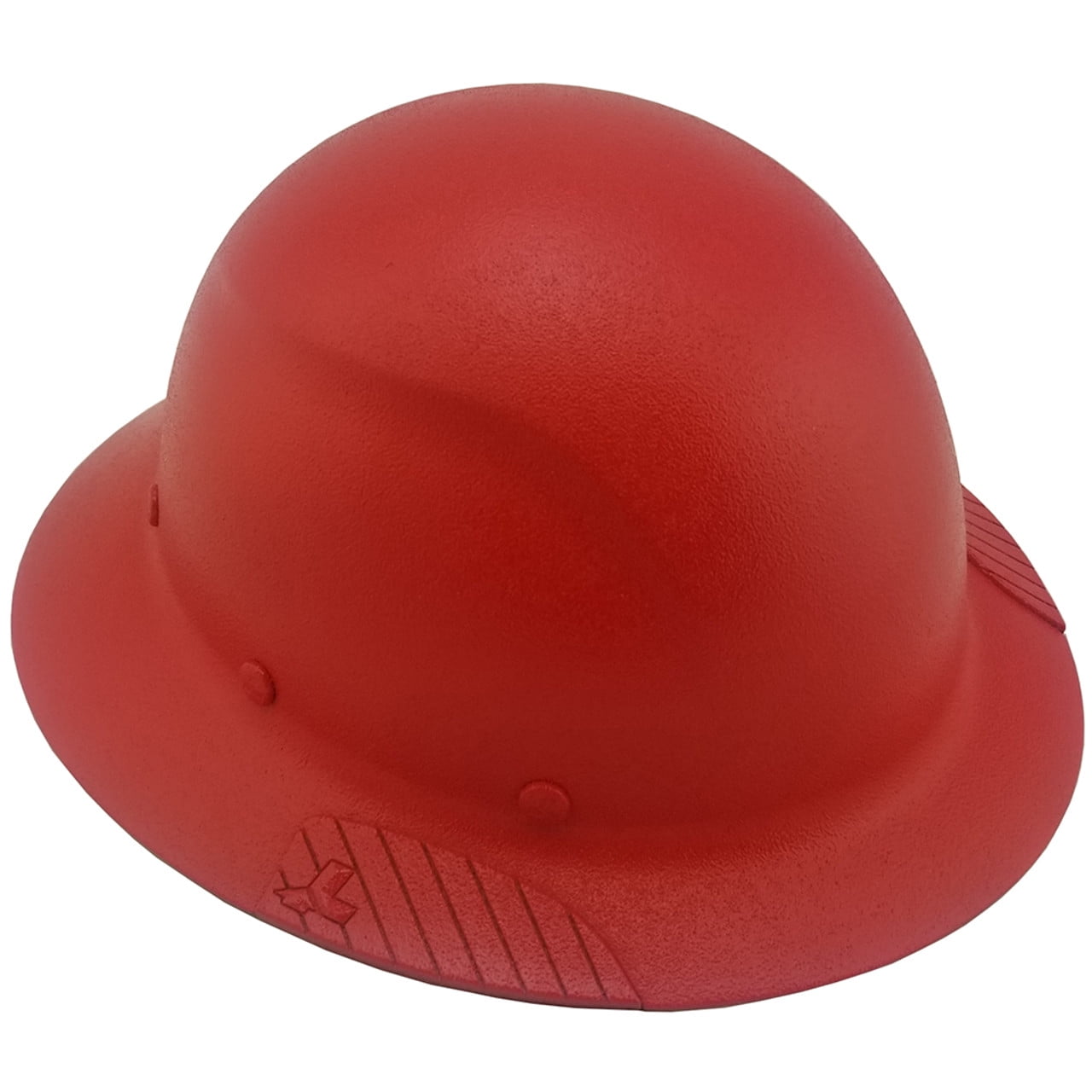DAX Fiberglass Composite Hard Hat - Full Brim Textured Red with Tote