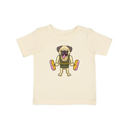 

Inktastic Pug Dog Donut Gym Workout Gift Baby Girl T-Shirt