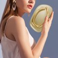 thumbnail image 6 of EcoSummer Vintage Leather Purse with Arc Handle & Detachable Chain, Elegant Evening Clutch Bag for Wedding, Cocktail Party & Formal Events, 6 of 8