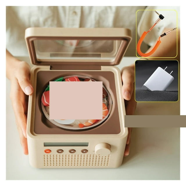 All-In-One CD Player Two-Way Bluetooth Stereo HIFI Fever Retro Audio Player Rechargeable