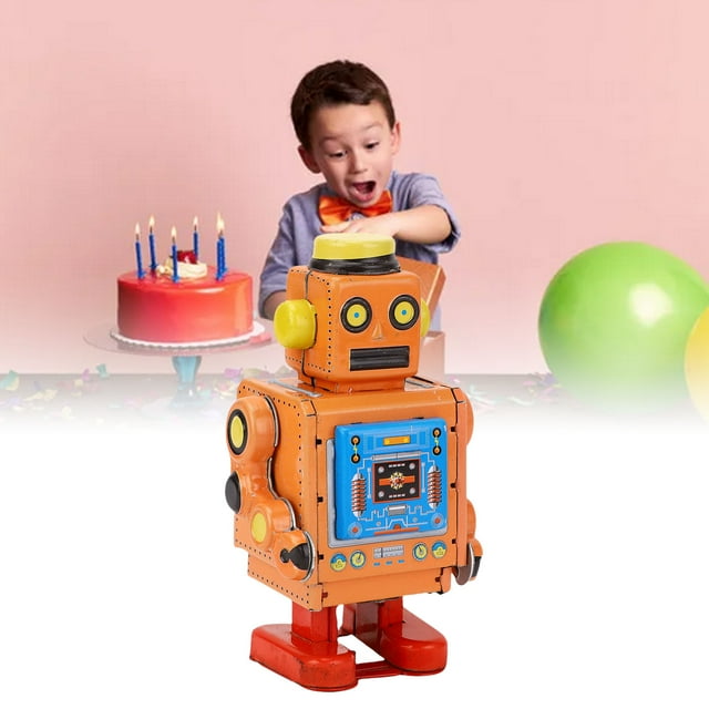 Robot Vintage De Cuerda, Robot De Cuerda De Hojalata Con Resorte Clásico Retro, De Para Coleccionar, Decoración Del Hogar, Navidad, Regalos, Fiestas, Cumpleaños