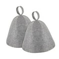 thumbnail image 3 of Gorro de sauna Shamjiam 2 piezas Protector de cabello Aislamiento térmico Gris, 3 of 8