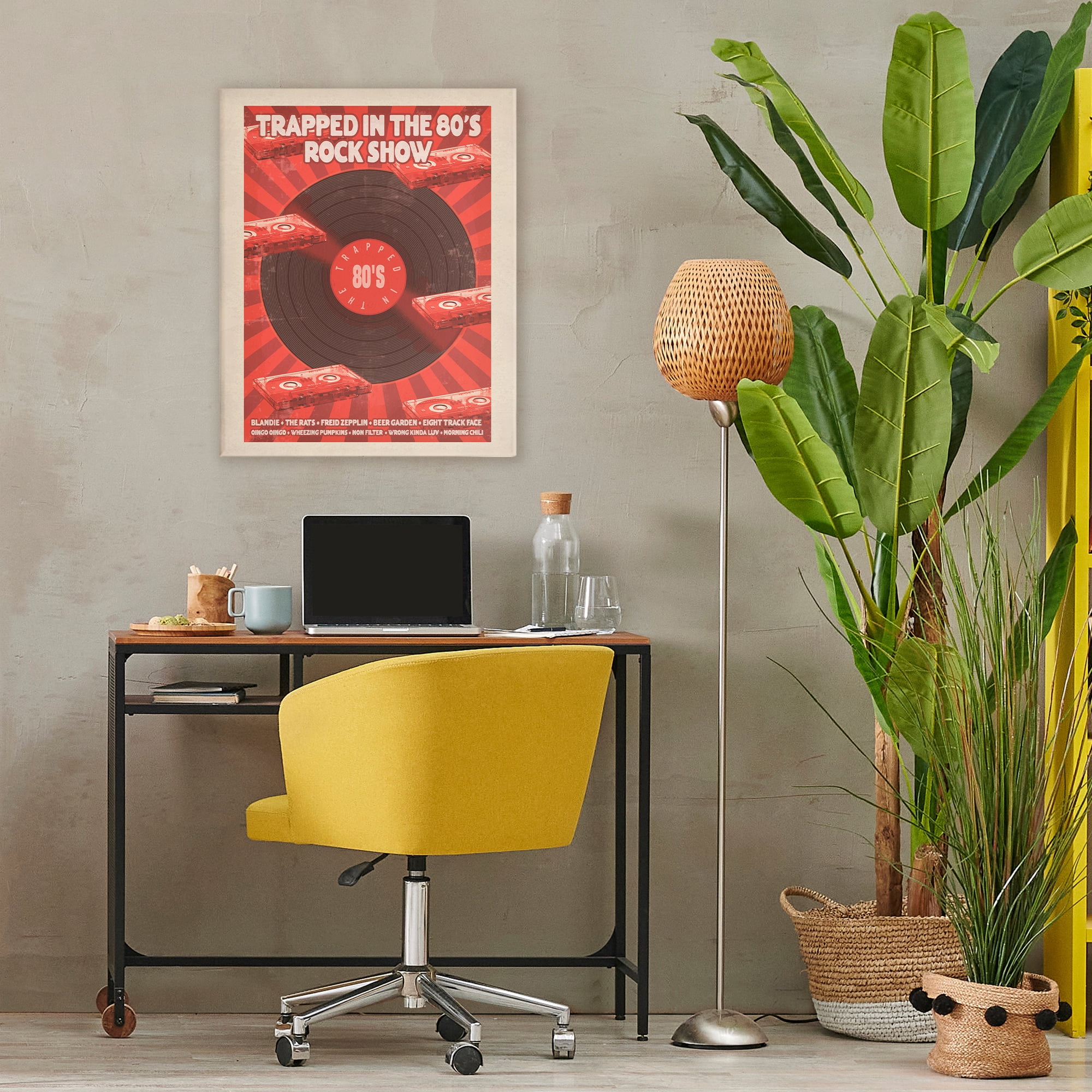 Stupell Industries Trapped in 80s Rock Show Canvas Wall Art, design by Old Red Truck