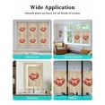 thumbnail image 6 of Window Privacy Film Red Brown Valentine Stained Glass Window Film Decorative Sun Block Window Cover Love Heart Retro Farmhouse Window Clings Static Adhesive Sticker for Bathroom 23.6"x59", 6 of 7