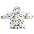 thumbnail image 7 of Beagle Dog and Footprints Blanket Hoodies for Kids 6-13YR Oversize Wearable Blanket Hoodies for Boys Girls Teens, 7 of 7