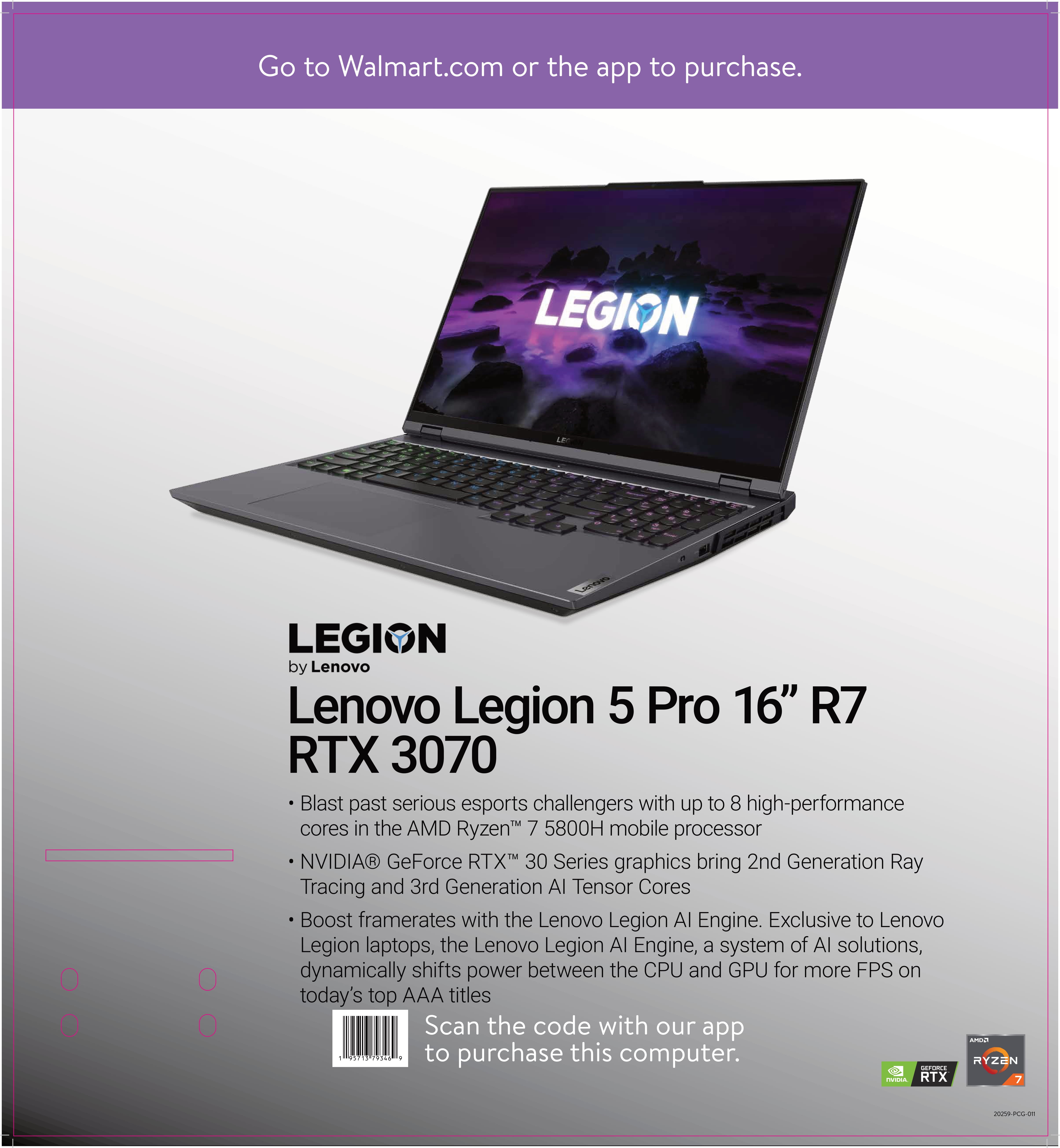 Lenovo LEGION 5 PRO 16ACH6H Gaming Laptop  AMD Ryzen™️ 7 5800H, 32GB, 2TB  SSD, NVIDIA GeForce RTX 3070 8GB, 16.0 WQXGA