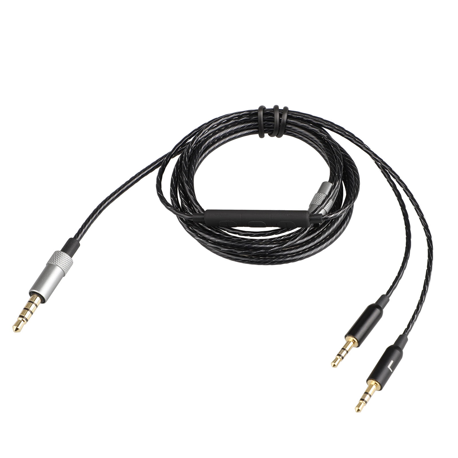 EEEKit Câble Audio stéréo de Remplacement 2,5 à 3,5 mm Cordon Filaire Télécommande avec Microphone pour Parler pour Sol Republic Master Tracks HD V8 V10 V12 X3 Casque 