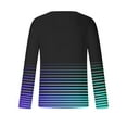 thumbnail image 4 of S-4X Big & Tall T Shirts for Men Plus Size Long Sleeve Crewneck T-Shirts Mens Casual Stripe Printed Pullover Slim-Fit Basic Athletic Workout Tees Tops, 4 of 5