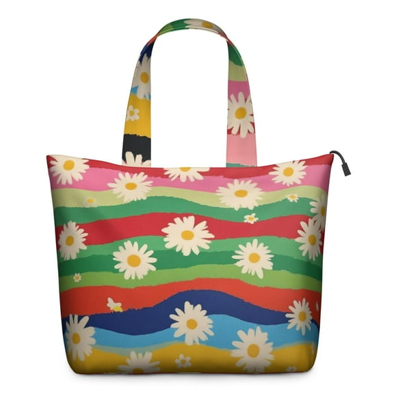 Pioneer Flower Floral Print Pattern Travel Tote Bags for Women Carry On,Large Weekender Bags for Women Travel,Multi Functional Duffle Bag for Work,Shopping,Sports