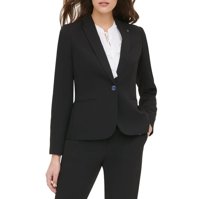Chaqueta de negocios para mujer, modelo Tommy Hilfiger, modelo Blazer, talla 6, color negro