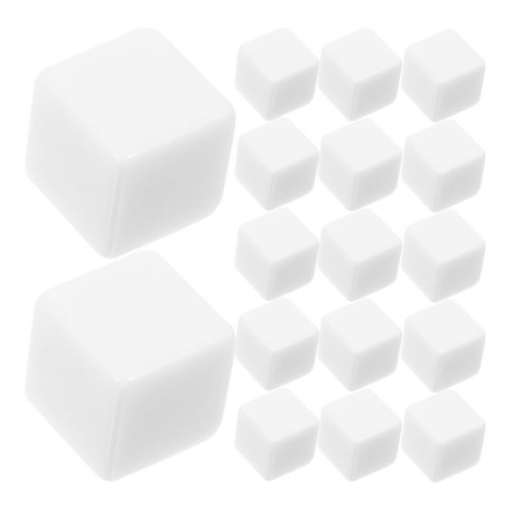KALLORY White Acrylic Blank Dice 30 Pieces for , Game Accessories, Classroom Use, Crafting and Role Playing