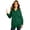 Emerald Ditsy Vines, variant on Women's Plus Size Kate Long Sleeve Easy Cotton-Blend Button-Front Shirt