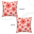 thumbnail image 3 of Square Throw Pillow Covers with Core, Flowers Pink Floral Stamp Pillows for Sofa Beds, 20 x 20 inches Multicolor, 3 of 9