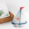 thumbnail image 3 of Yvsxxv Mini Wooden Sailboat Model, Mediterranean Style Nautical Home Decor, 3 of 6