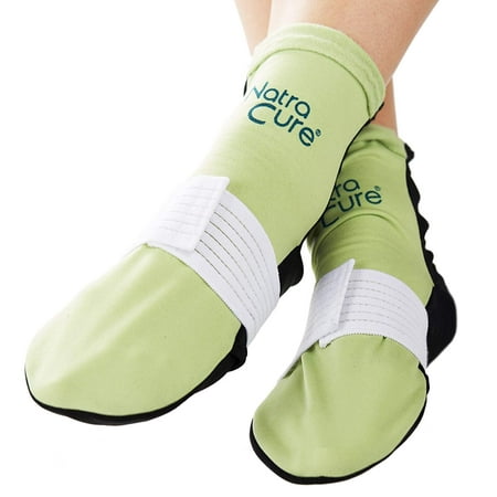 NatraCure Cold Therapy Socks (w/Compression Strap) - Extra Arch and Plantar Fasciitis Relief - (for feet, Heels, Pain, Swelling) - (Size: