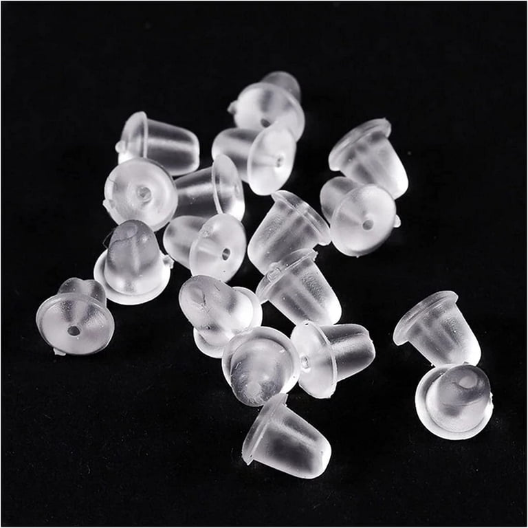 Earrings Rubber Earring Back Silicone Round Ear Plug Blocked Caps